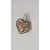 Image 1 : Single 10K Yellow Gold Earring With Rose Gold Floral Accent - Weight: 0.5g