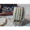Image 4 : Nice Large Lot of Assorted Costume Jewelry: Gold & Silver Tone Bracelets, Necklaces, Earrings, Pins
