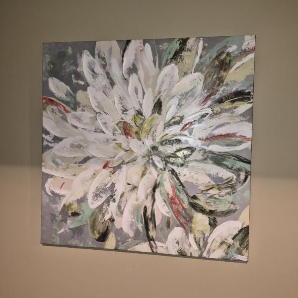24" Floral painting On Canvas - Excellent Condition Bright & Colorful