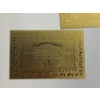 Image 2 : Gold Banknotes (3 Total) - 24K Gold Foil-Plated Collectilbe Items - KL Brand - COA 