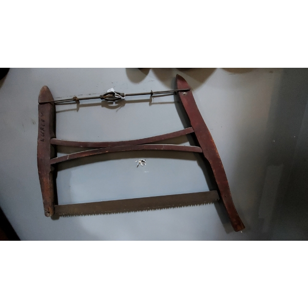 Antique Cross Cut Buck Saw - 34 x 27 - See Pics