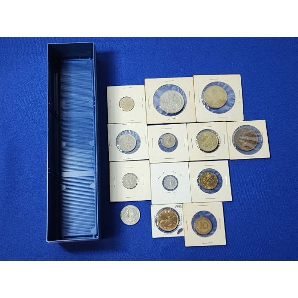 Lot of Assorted U.S. & World Coins & Coin Holder - See Description