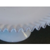 Image 3 : 2 Tier Fenton Milk Glass Crystal Crest Serving Platter