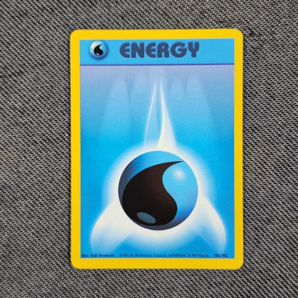 Water Energy 102/102 Vintage Base Set Pokemon Trading Card - Near Mint Condition