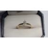 Image 1 : 14K Yellow Gold Marquise Diamond Solitaire Engagement Ring - Size 8 - Weight: 1.9g