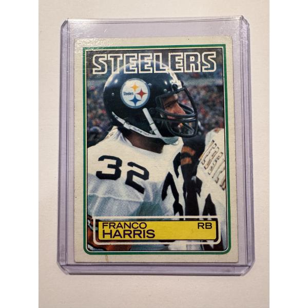 1983 Topps Franco Harris Steelers Football Card In Protective Holder - Mint Condition