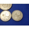 Image 5 : x4 80% Silver Canadian Coins: 1957 50-Cent Coin / 1954, 1965, 1941 25-Cent Coins
