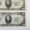 Image 5 : Three United States Green Seal 1934 $20 Federal Reserve Notes - Face Value $60.00