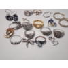 Image 2 : Lot of Sterling Silver Jewelry Including Rings, Earrings, Pendants Total Weight: 58.9g