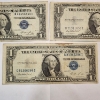Image 4 : Three Assorted United States $1 Blue Seal Silver Certificates FV: $3.00