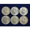 Image 1 : Six Assorted 40% Silver U.S. Kennedy Half Dollars ~ Face Value: $3.00