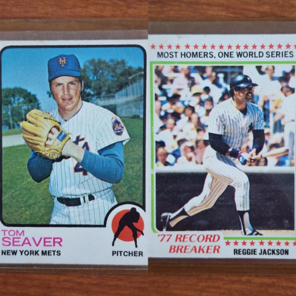 1973 Topps Tom Seaver & 1978 Reggie Jackson Baseball Trading Cards