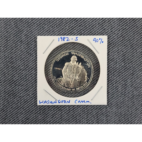 1982-S Silver Washington Commemorative Half Dollar - 90% Silver