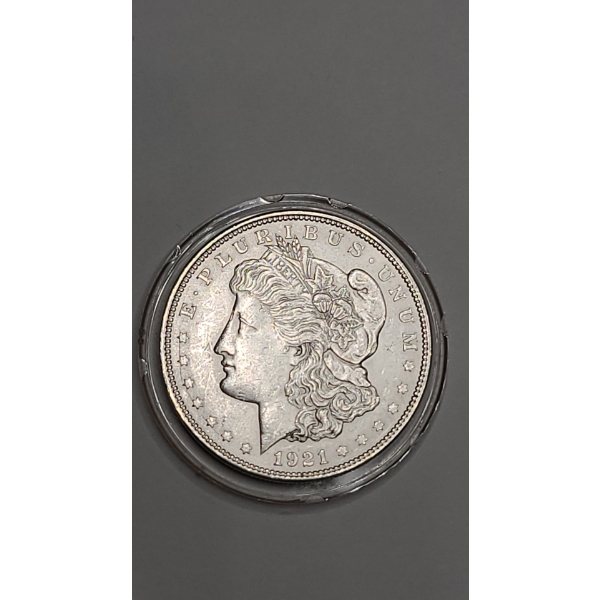 1921 90% Silver Morgan Dollar In Coin Capsule