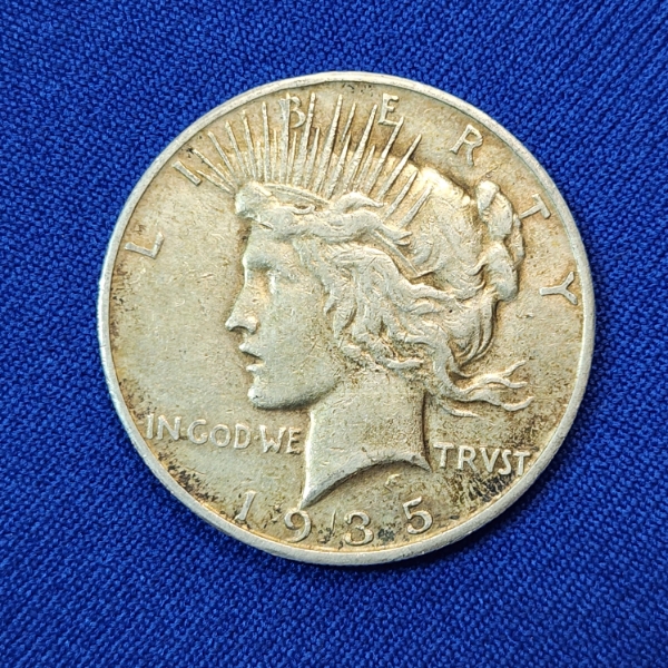 United States 1935-S Silver Peace Dollar - 90% Silver 