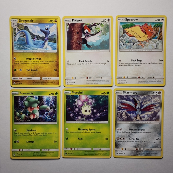 Six Assorted Mint Condition Vintage Pokemon Trading Cards ~ ALL PACK FRESH!
