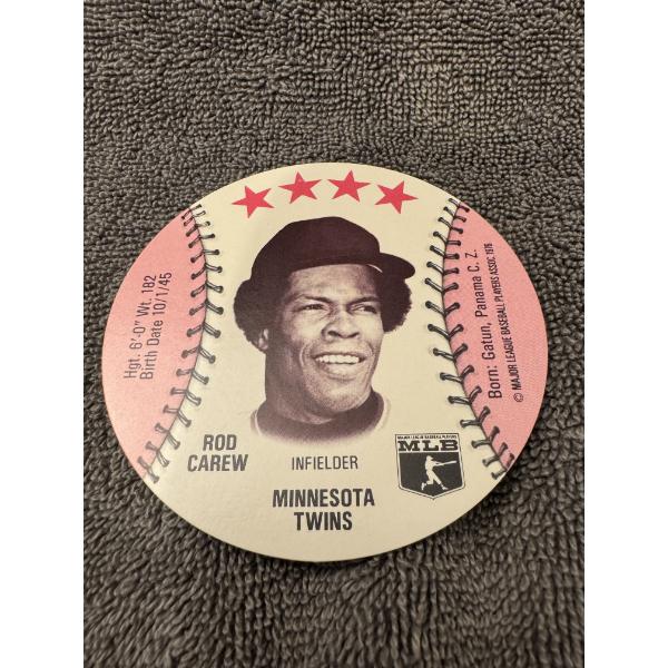 1976 Rod Carew Isaly's Round Baseball Card - Mint Condition