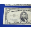 Image 4 : x2 United States Blue Seal $5 Silver Certificates: Series 1953 A - FV: $10.00