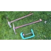 Image 1 : PICKUP IN CANTON -  SET OF 2 (TWO) PCS - PICK AXE & GRUB AXE - & LAWN SPRINKLER - GOOD CONDITION
