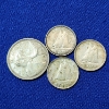 Image 1 : Canadian 80% Silver Coins: (1) 1956 Quarter & (3) Dimes: 1947, 1950, 1951 / TOTAL ASW: 0.3300oz 