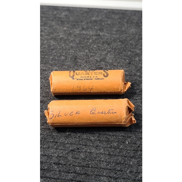 (2) $10 Rolls Of Assorted Silver Quarters Including Extra Quarter Face Value: $20.25
