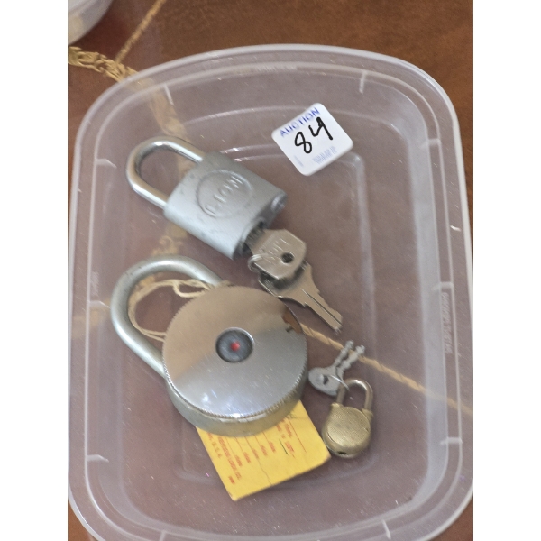 2 Locks with Keys and One Specialty Click Lock with Combination