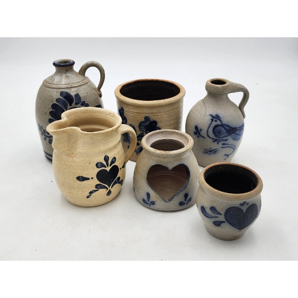 Assorted Vintage Pottery Pieces Including Rockdale Union Stoneware, Hartville OH Marked, & More!
