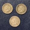 Image 1 : 3 Pcs Early Indian Head Cents - 1859/60/61 Better Than average Condition - Pictures