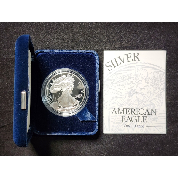 2003-W 1 Oz Silver American Eagle Proof Coin in Original Packaging 