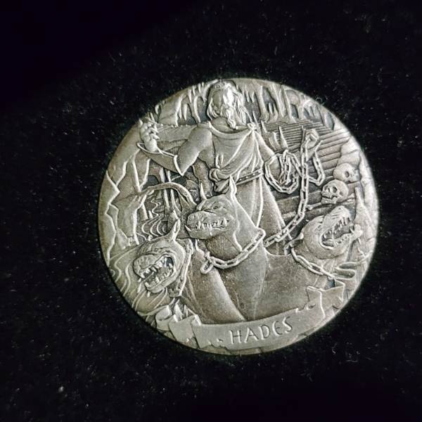 Perth Mint Australian 2017 Gods of Olympus Hades 2 Oz Silver High Relief Coin ~ In Original Box!