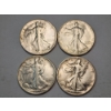 Image 1 : Four 90% Silver Walking Liberty Half Dollars: 1945-D, 1943, 1943, 1936 Face Value: $2.00