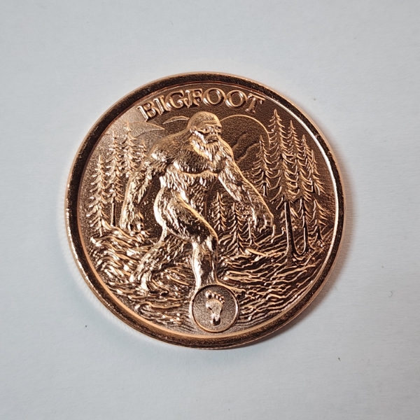 Tales of Old: Bigfoot 1 Ounce .999 Fine Copper Round - Mint Condition