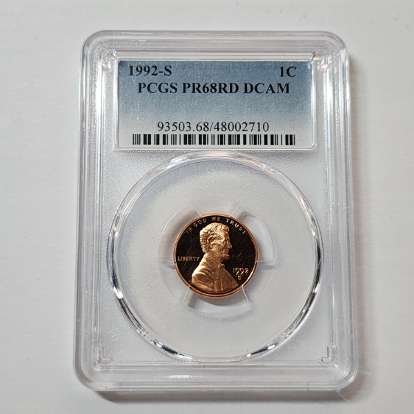 PCGS Graded PR68RD DCAM United States 1992-S Lincoln Cent