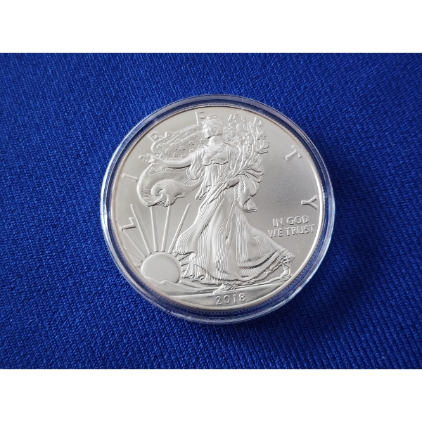 2018 Silver American Eagle 1 oz .999 Fine Silver Coin - Mint Condition