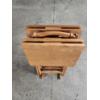 Image 3 : Set of 4 Wood Folding TV Tray Tables with Stand