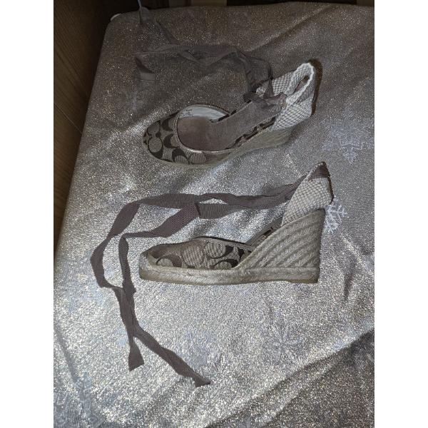 Brown Size 7 Authentic Coach Wedges