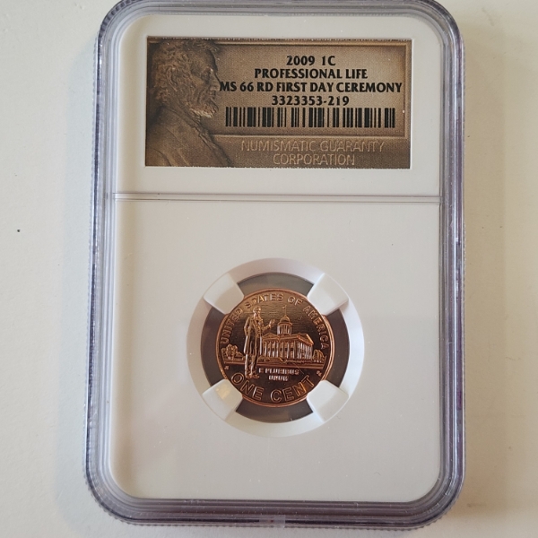 2009 Lincoln Cent Professional Life NGC MS 66 RD First Day Ceremony