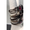 Image 5 : Sterling Silver Rings With Red, White & Pink Stones - Sizes Are 8 And 9 - Total Weight: 32g