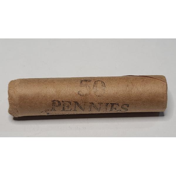 Roll Of (50) Pre 80's Lincoln Pennies - Face Value: $0.50