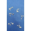 Assorted Sterling Silver Blank Setting Stud Earrings - Weight: 4.2g
