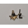 Image 5 : (2) 10K Gold Lapel Pins With Sterling Silver Screw Backings - Just Pins Weight: 0.4g