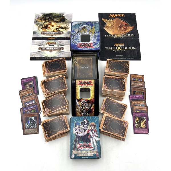 Large Lot of Yu-Gi-Oh! Cards & 3 Empty Tins