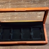 Image 4 : Nice Wooden Graded Coin Slab Storage & Display Case ~ About 13" Long ~ Holds Four Graded Slabs!