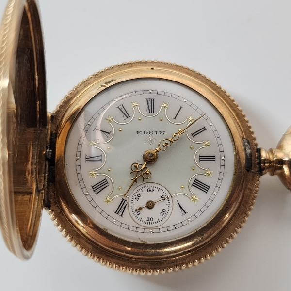 Beautiful Vintage Elgin Gold-Tone Pocket Watch 15 Jewels