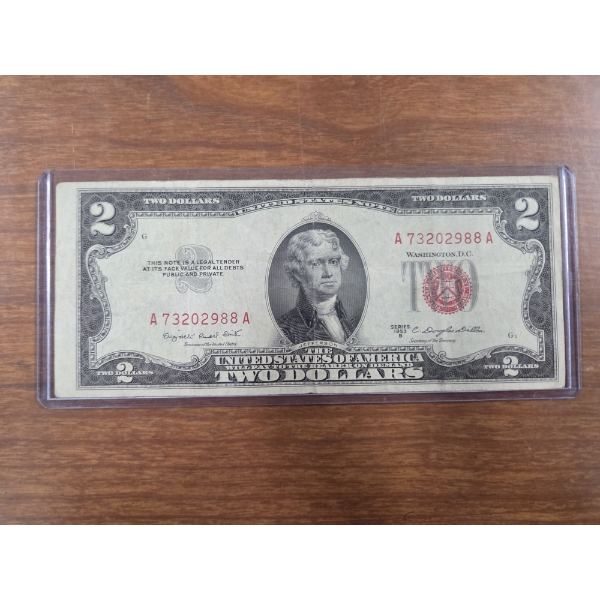 U.S. Two Dollar Red Seal Note 1953