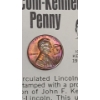 Image 4 : (5) Uncirculated 1974 Third Party Counterstamped Lincoln-Kennedy Novelty Pennies
