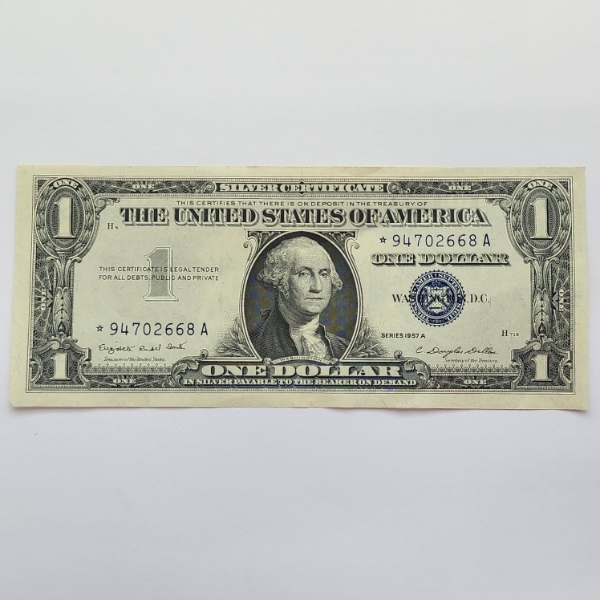 United States *STAR NOTE* Series 1957 A  $1 Blue Seal Silver Certificate