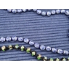Image 5 : 2 Gorgeous Beaded Necklaces - Pink Floral Pattern - Unique Blue Pattern