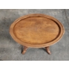 Image 2 : Wooden Oval End Table - 26" long x 18.5 tall 