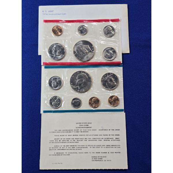 1974 P & D United States Mint Uncirculated Coin Set - 13 Uncirculated Coins